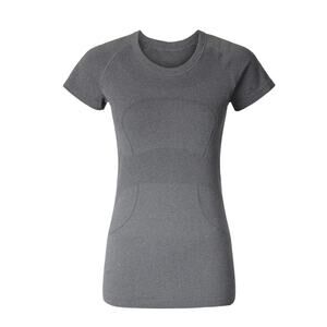 Lululemon Swiftly Tech Short Sleeve Crew Heathered Slate Size 4 EUC